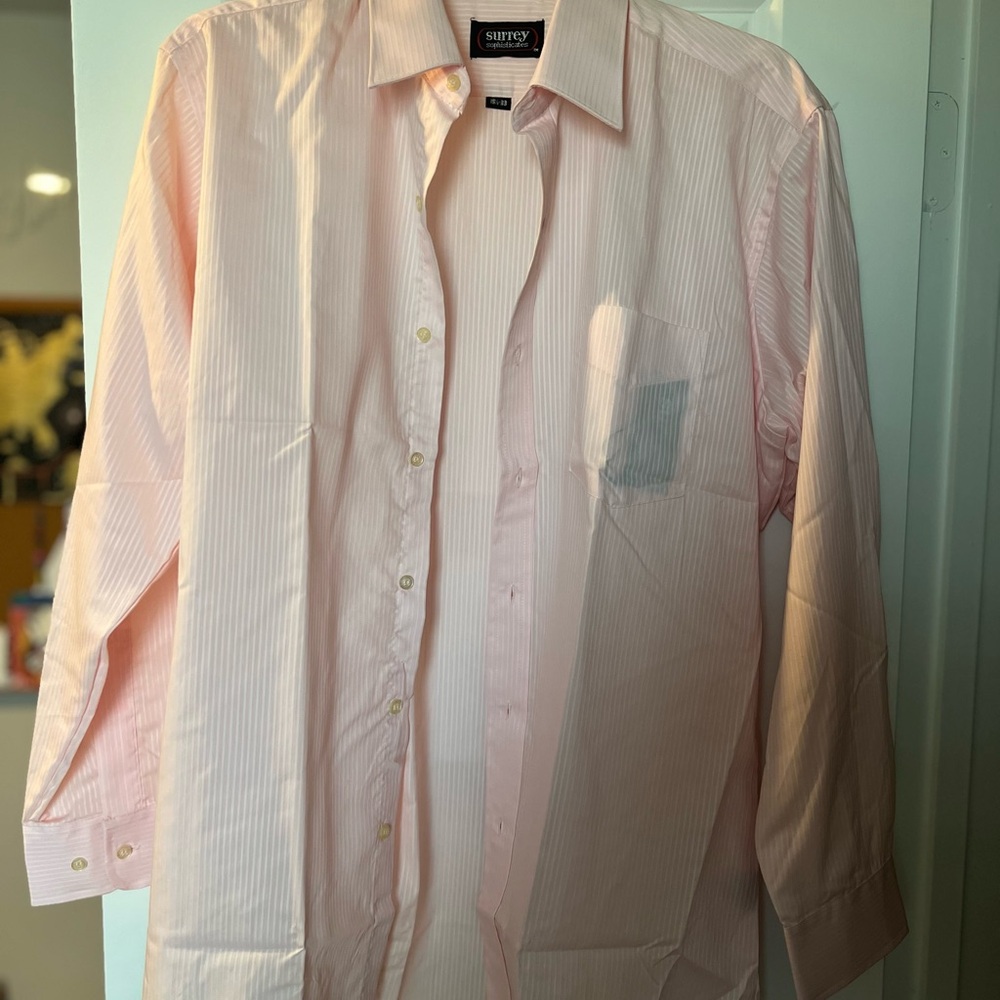 Pink Dress Shirt with Traditional Collar